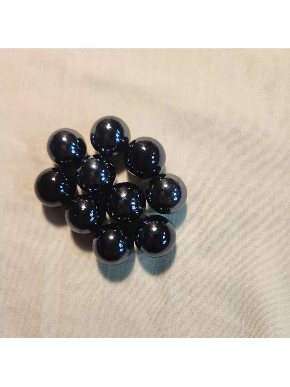 Set of 57 solid-color replacement glass marbles, 6 colors,